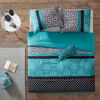 Stylish Palette Polka Dots Print Comforter Set, Cozy All Season Home Textile fits Modern Bedroom Decor