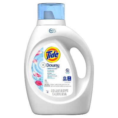 Image of Tide +Downy Free HE Compatible Liquid Laundry Detergent - 92 fl oz/59 Loads