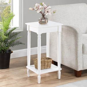 HomeStock Belmont End Table with Shelf, Elegant Two Tier Accent Table with Turned Legs for Living Room, Bedroom or Small Spaces - 1 of 4