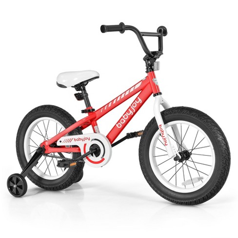 Babyjoy 16 Kids Bike Bicycle w Training Wheels for 5 8 Years Old Girls Boys Red