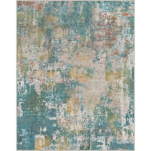 Abynow Geometric Modern Loomed Machine Washable Area Rug - 1 of 4