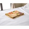 50" X 70" Red Floral Cotton Quilted Kantha Throw Blanket with Embroidery - 2 of 4