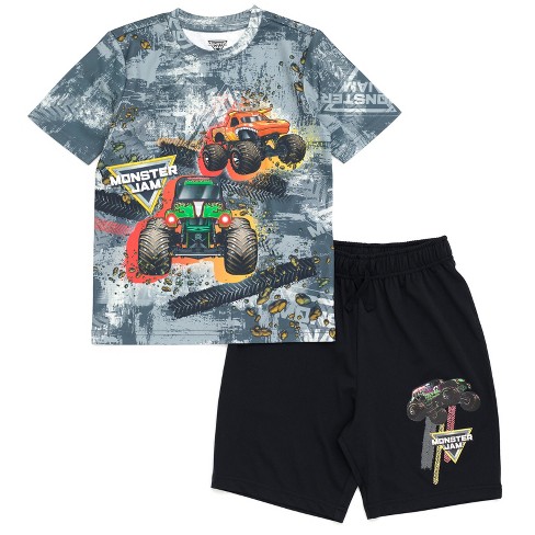 Monster Jam Maximum Destruction Megalodon El Toro Loco T-Shirt and Shorts Outfit Set Toddler to Big Kid - image 1 of 4