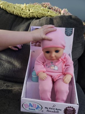 Baby Born My Real Baby Doll Annabell, Blue Eyes: Realistic Soft-Bodied Baby  Doll, Kids Ages 3+, Sound Effects, Drinks & Wets, Mouth Movements, Cries