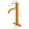 ChicFurnit Bathroom Sink Faucet Single Hole Design Single Handle for Modern Vanity Spaces, Gold, 17"*7.9"*2.6" - 3 of 4