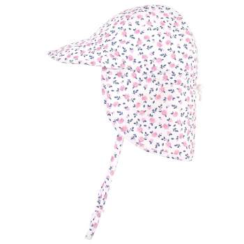 Hudson Baby Infant and Toddler Girl Sun Protection Hat, Berry Floral