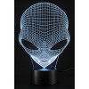 JuzToys 3D Illusion Grow LED Alien Shapes Lamp 7 Colors USB Power - 3 of 4