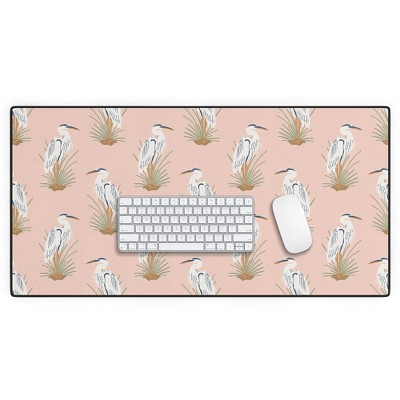 CoastL Studio Crane Peach Desk Mat - Deny Designs