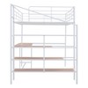 GDF Studio Melton Metal Loft Bed with Desk and Lateral Storage Ladder - 4 of 4
