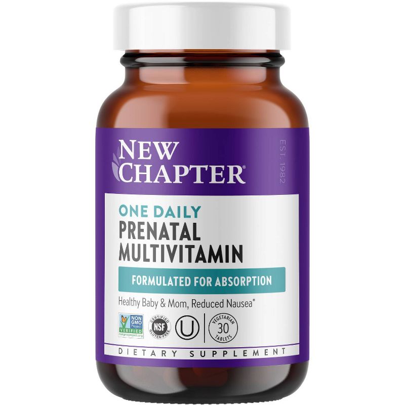 New Chapter Prenatal with Methylfolate + Choline One Daily Multivitamin Tablets - 30ct, 1 of 11