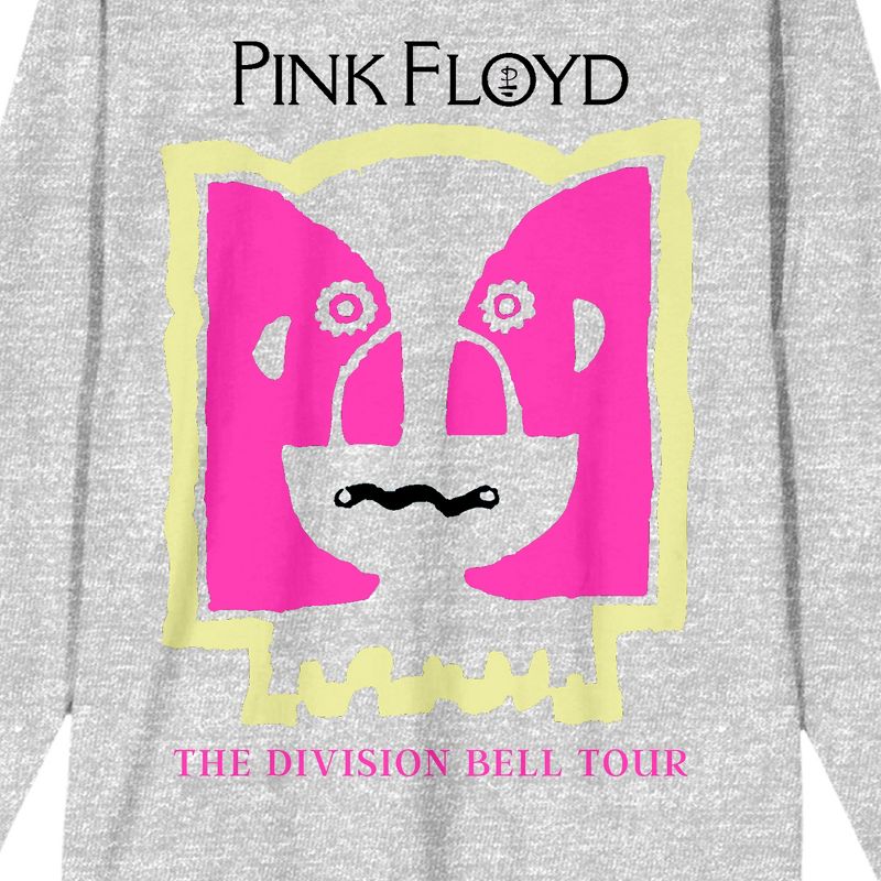 Pink Floyd Division Bell World Tour 94 Crew Neck Long Sleeve Athletic Heather Men's Tee, 2 of 3