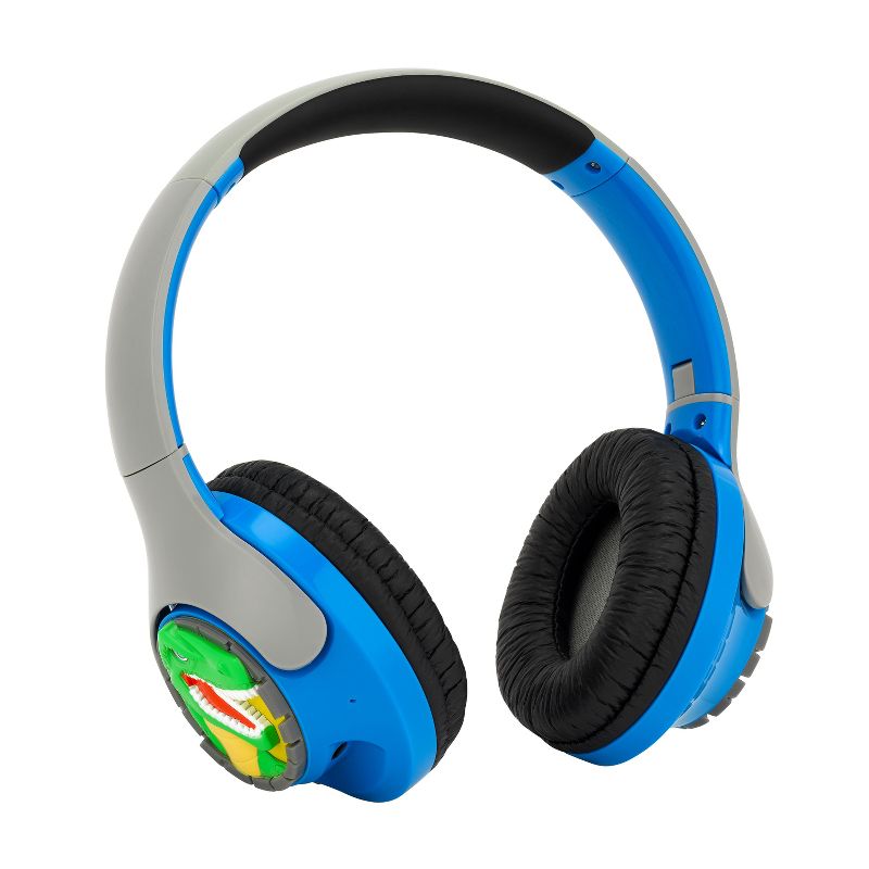 eKids Dinosaur Wireless Headphones for Kids – Blue (KD-B42DV23OLB), 1 of 7