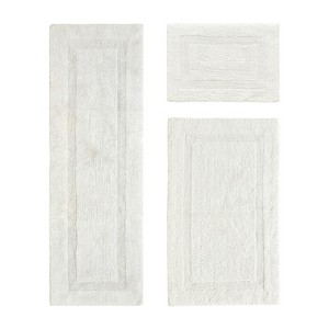Lux Premium 100% Cotton  Ultra-Soft Tufted Solid Reversible 3 Piece Bath Rug Set, Water-Absorbent, Durable, Machine Washable Bathroom Rug - 1 of 4