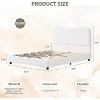 Kids Velvet Bed Frame - Low Profile Platform with Headboard, No Box Spring, Noise-Free & Wood Slats - 2 of 4