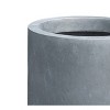 Rosemead Home & Garden, Inc. 16" Wide Kante Lightweight Modern Concrete Indoor Outdoor Planter Pot Charcoal - 2 of 3