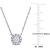 CREATED FOREVER  |   14K White Gold 3/8 CT Lab Grown Diamond Necklace With Chain - 3 of 4