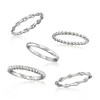Ross-Simons Sterling Silver Jewelry Set: 5 Stackable Rings - 4 of 4