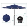 Sonkuki Patio 10FT LED Market Umbrellas With Solar Lights, Table Umbrella for Patio and Outdoor With Tilt Button for Deck and Pool - 3 of 4