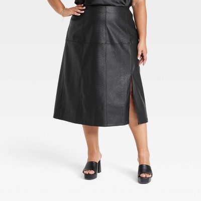 Leather midi hotsell skirt target