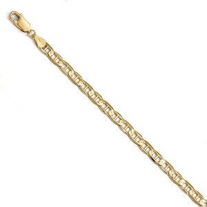 Black Bow Jewelry 4.5mm 14k Yellow Gold Concave Anchor Chain Bracelet - 1 of 4