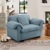 NicBex Velvet Accent Chair,Upholstered Living Room Chairs with Storage Function Cushion and Pillows,Cozy Armchair,Accent Chairs for Living Room - 2 of 4
