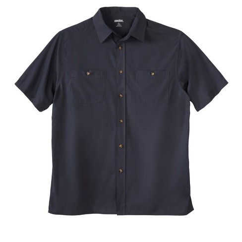 Kingsize Men's Big & Tall Short-sleeve Pocket Sport Shirt - 7xl, Carbon ...