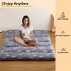 Floral Floor Mattress Japanese Style Floral Print Futon Mattress, Portable Floor Bed Mattress Roll Up Mattress for Camping RV Travel Guest Room - 4 of 4