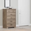 South Shore Queen Musano Headboard Natural Walnut: 5-Year Warranty, Laminated Particle Board, Storage Compartment - 4 of 4