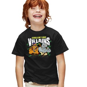 Teenage Mutant Ninja Turtles Chillin Like Villains Youth T Shirt, Black - 1 of 4