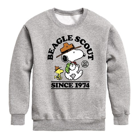 Boys' - Peanuts -  Graphic Long Sleeve Fleece Sweatshirt - image 1 of 4