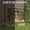 Dual-Section Raised Garden Bed with Trellis, Hanging Roof, Wooden Planter Box for Flowers, Herbs, Vegetables, 8 Drainage Holes, Fir Wood Construction - 4 of 4