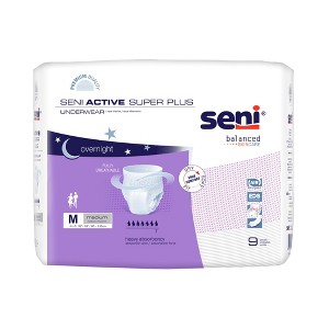 Seni Active Super Plus Disposable Underwear Pull On with Tear Away Seams Medium, S-ME09-AP1, Heavy - 1 of 4