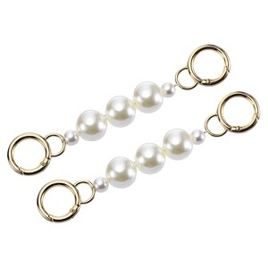Unique Bargains Pearl Short Chain Replacement for Women's Shoulder Handbag 2 Pcs - 1 of 4