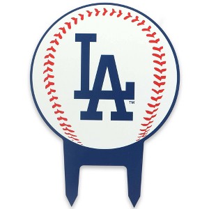 MLB Los Angeles Dodgers Baseball Metal Yard Stake - 1 of 4