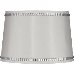 Details about   Pewter Gray Medium Oval Lamp Shade 15" Wide x 13" Deep x 10.5" High Spider 