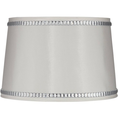 Springcrest White Medium Drum Lamp, 15 Fabric Drum Lamp Shade