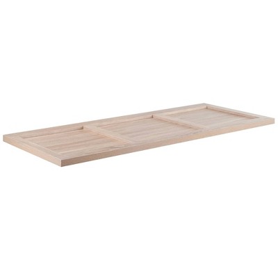 Modular Mobile Desk in Reclaimed Wood & White Finish with Storage