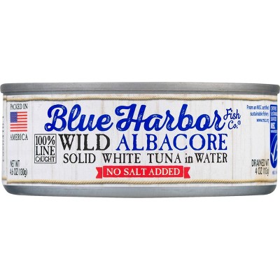 Blue Harbor Solid Albacore Tuna in Water No Salt Added - 4.6oz