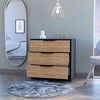 Grungis Wooden Antique Dresser with Storage,Corridor Storage Dresser with 3 Drawers for Bedroom,Living Room and Entrance - 2 of 4