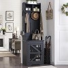 SinCiDo Shoe Racks with Shoe Cubbies & Coat Hooks, Farmhouse Entryway Hutch - 4 of 4