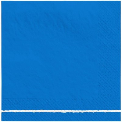 30ct Disposable Lunch Napkins Blue/White - Spritz™