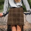 Women's Vintage Plaid Mini Skirt with Double-Breasted Detail - Cupshe - 4 of 4