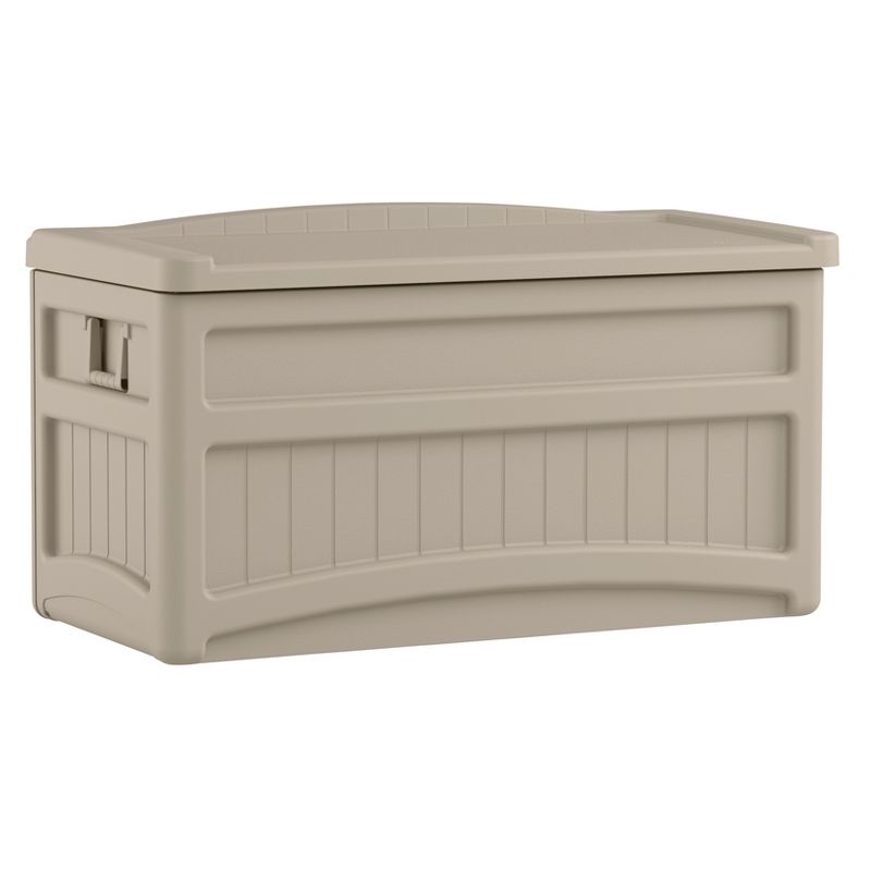 Suncast 73gal Deck Box With Seat Tan, 1 of 6
