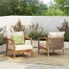 Christopher Knight Home Ivana Patio Woven Rope Acacia Wood Club Chair with Deep Cushions (Set of 2) - 2 of 4