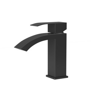 Kumasinova 6.68" CUPC Certified Bathroom Single Handle Faucet,1-Hole 304 Stainless Steel Vanity Basin Mixer Faucet,1.2GPM - 1 of 4