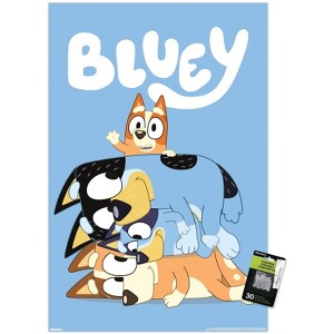 Trends International Bluey (2018) - Stacked Up Family Fun Unframed Wall Poster Prints - 1 of 4