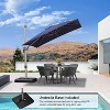 PURPLE LEAF Deluxe Aluminum Outdoor Patio Umbrella Square Cantilever Umbrellas - 2 of 4