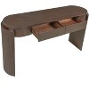 Merax Modern Oval-Top Console Table with Fluted Curved Legs & Dual Hidden Drawers - 3 of 4