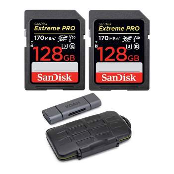 SanDisk 128GB Extreme PRO 170 MB/s UHS-I SDXC Memory Card (2-Pack) Bundle