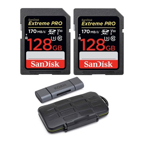 Sandisk 128gb Extreme Pro 170 Mb/s Uhs-i Sdxc Memory Card (2-pack